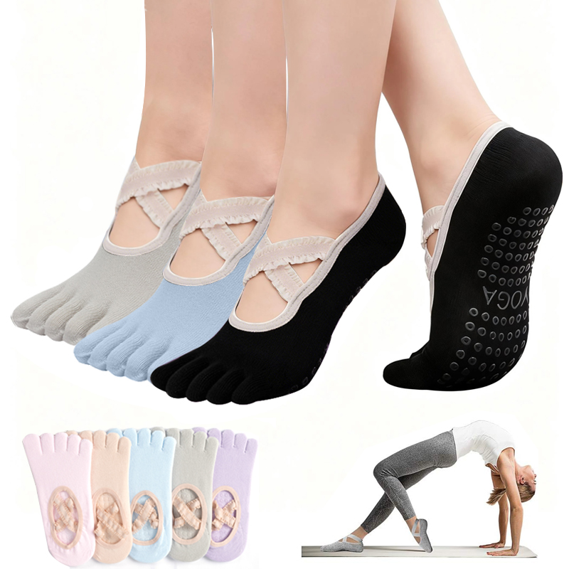 Ladies Non-Slip Pilates Socks  - Fitness Yoga Pilates ulasan dan harga