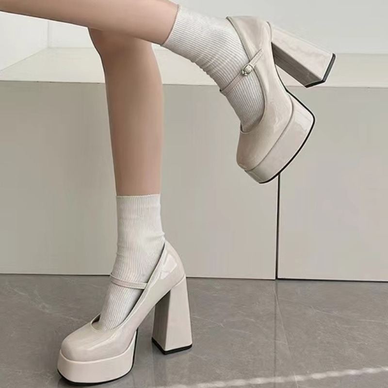 Women's Thick Heel Single Shoe - Resistance Bands ulasan dan harga