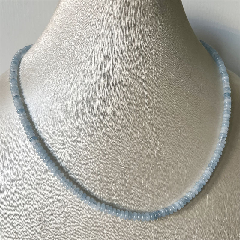2*4MM Aquamrine Necklace Natur - Yoga Health & Fitness Center ulasan dan harga
