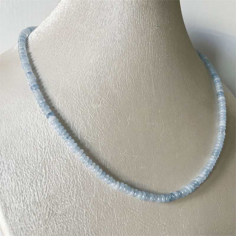 2*4MM Aquamrine Necklace Natur - Yoga Health & Fitness Center ulasan dan harga