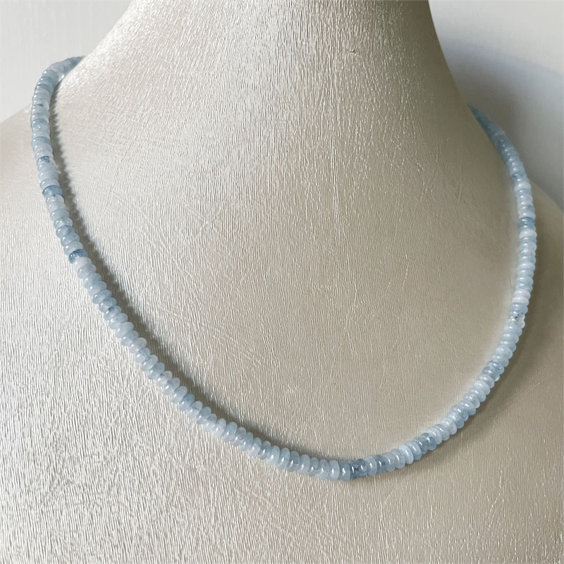 2*4MM Aquamrine Necklace Natur - Yoga Health & Fitness Center ulasan dan harga