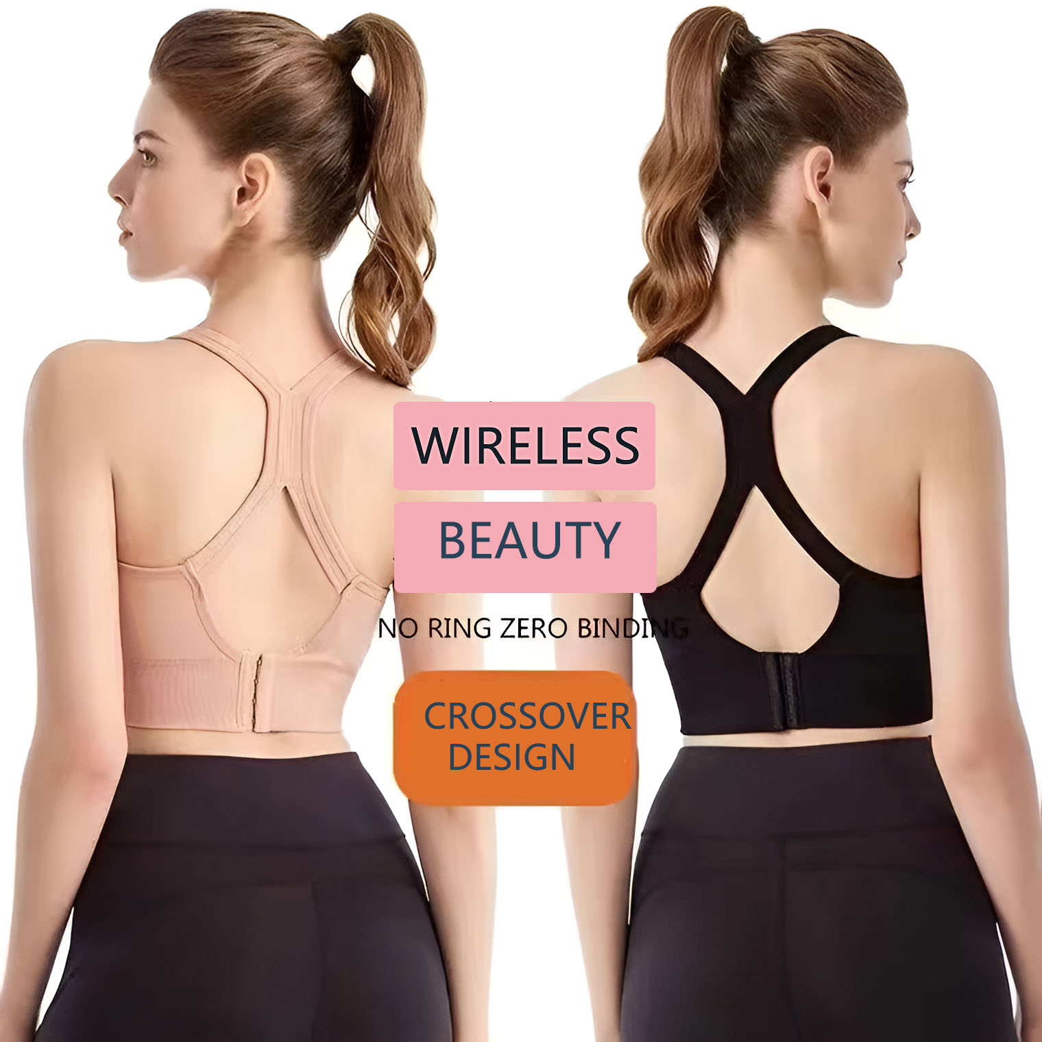 Women's Cross Back Sports Bra  - Yoga Fitness Ring ulasan dan harga