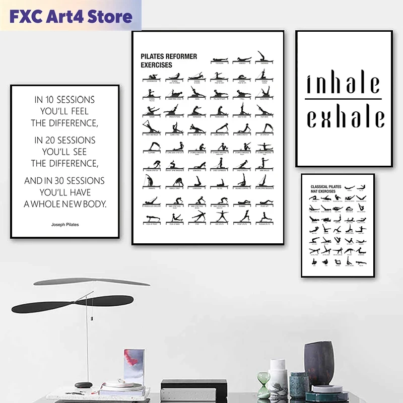 Frameless Pilates Workout Char - Fitness Yoga Pilates ulasan dan harga