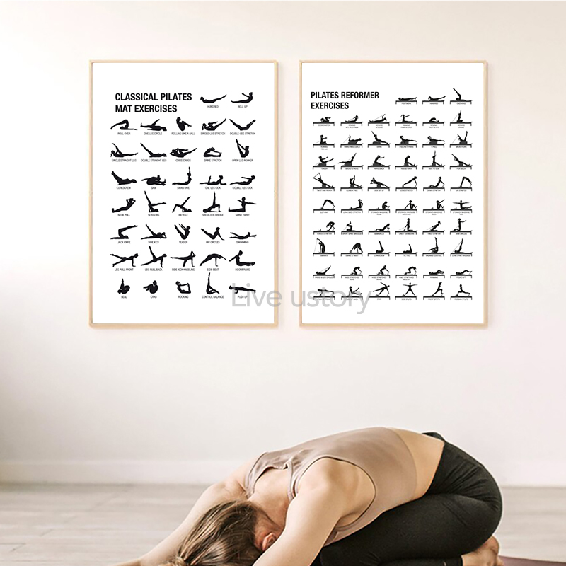 Frameless Pilates Workout Char - Fitness Yoga Pilates ulasan dan harga