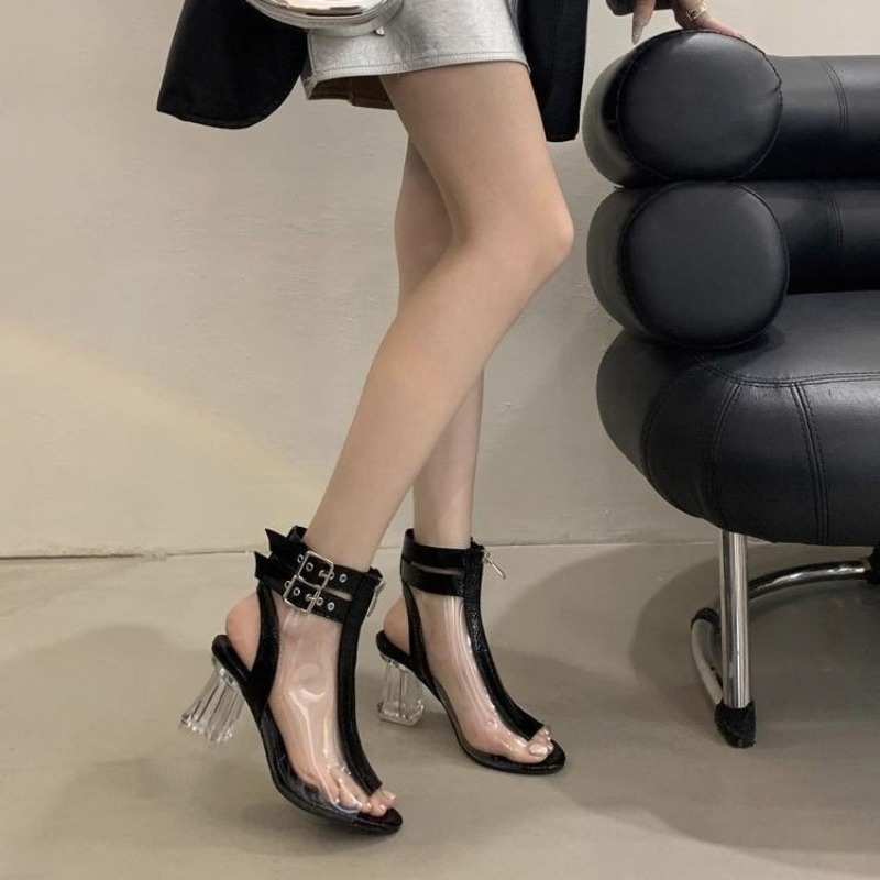 Crystal Heel Zip Sandals Summe - Resistance Bands ulasan dan harga